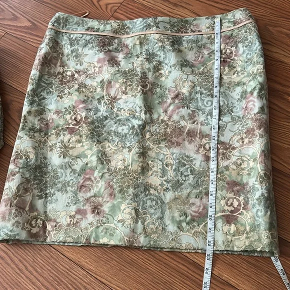 Vintage Larry Levine Signature broquet jacquard Skirt Set suit cotton poly 18 - Picture 11 of 13